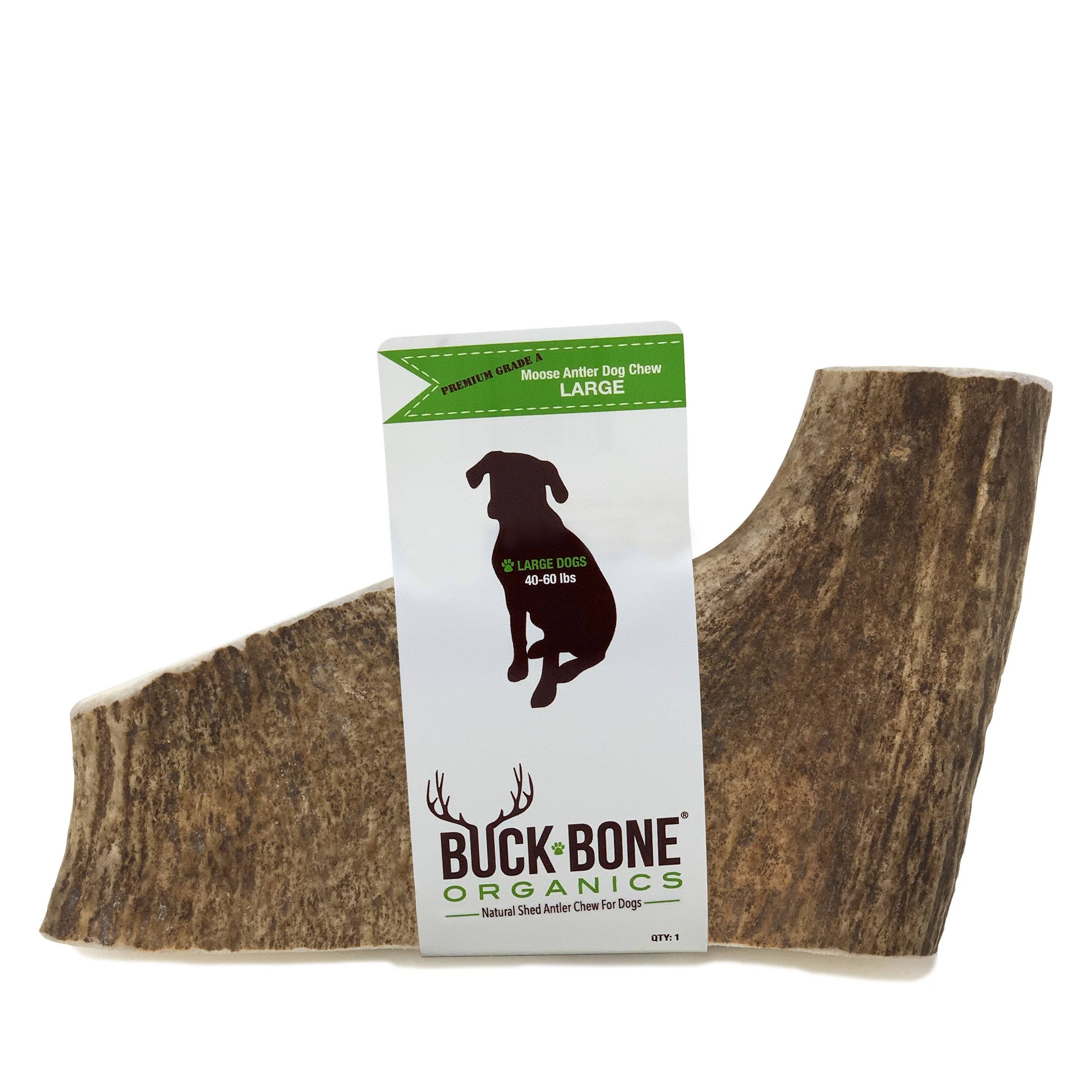 Moose Antler Large Dog Chew Pupper Budder Treats